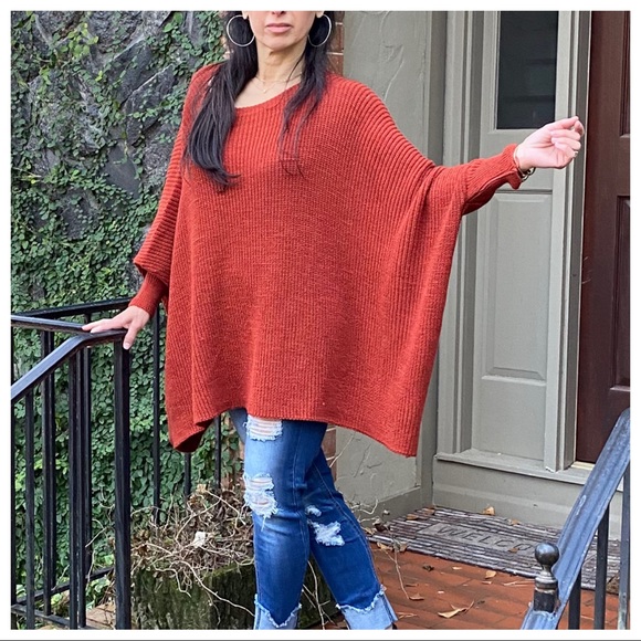✨LAST 1✨MADE IN ITALY✨Oversized Rust knit sweater - Picture 4 of 8
